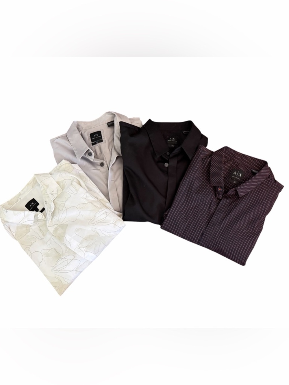 A/X Armani Exchange Men's Dress Shirt bundle (4) - Slim Fit size large